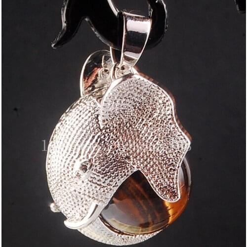 Free Shipping Fashion Jewelry 18x20mm Beautiful Tigers Eye Elephant Ball Women Men Pendant Bead C3736