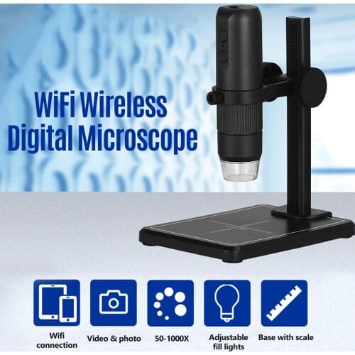 WiFi Wireless Digital Microscope Handheld Microscope Camera 50X to 1000X Magnification 8 Adjustable LED Lights for iOS Android