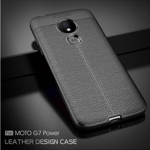 For Moto G7 Plus Moto G7 Drop-Proof Hybrid Armor Leather Texture Soft TPU Case For Moto G7 Plus G7 Play Power G7Power G7Plus