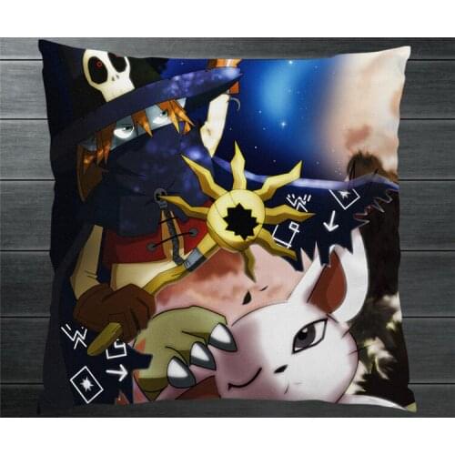 Digimon Adventure Tailmon Wizarmon Two Side 40x40cm Pillowcase Pillow Case Cover Cosplay Manga Gift BED/SOFA/CAR Decor P15 New