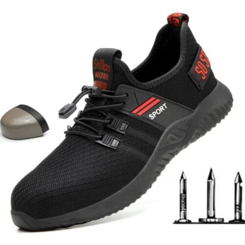 Designer Protective Boots Men Work Safety Shoes Steel Toe Cap Fashion Breathable Sneakers Lightweight Indestructible Shoes Men