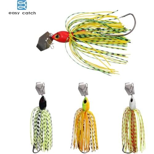 EASY CATCH 6pcs/lot Lures Chatterbait Elite Series with silicone Skirts buzzbait spinnerbait for lure fishing
