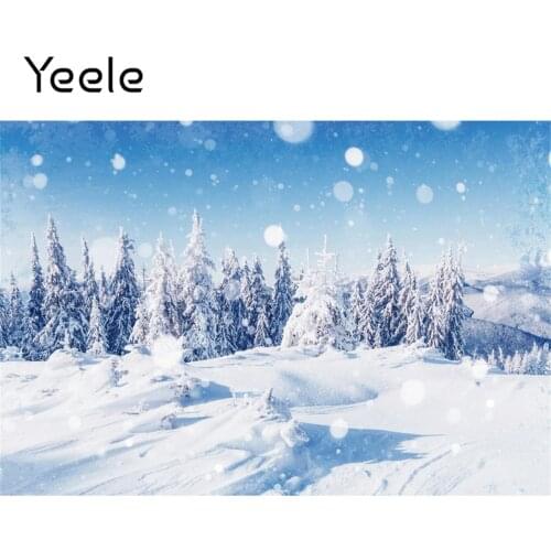 Yeele Winter Forest Photocall Snow Scene Light Bokeh Photography Backdrops Photographic Decoration Backgrounds For Photo Studio