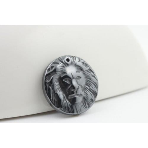 Fashion hot sale hematite lion pendant accessories diy accessories HP1046