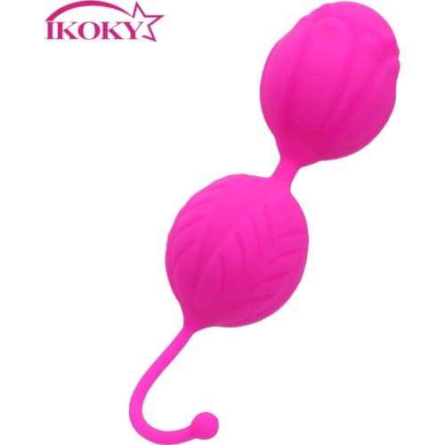 IKOKY Kegel exercise trainers Kegel Ben Wa Ball Silicone Smart Ball Vaginal Tight Exercise Machine Waterproof Sex Toys for Women