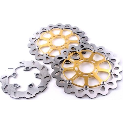 Motorcycle Front Rear Brake Disc Rotors Set for Suzuki TL1000R GSXR 600 750 TL1000S GSXR600 GSXR750 Floating Gold