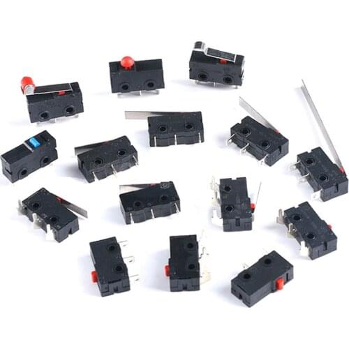 20PCS/Lot KW12 5A 125/250V Micro Switch KW12-A Mini Micro Limit Switch 2PIN 3PIN Long Handle Snap Action Push Microswitches