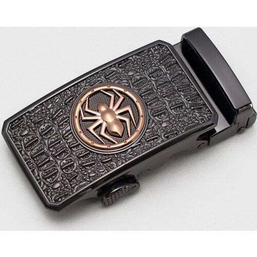New Fashion Mens Business Alloy Automatic Buckle Unique Men Plaque Belt Buckles for 3.5cm Ratchet Men Apparel Accessories Belts