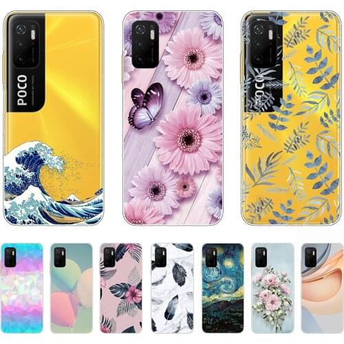 Soft Case for Xiaomi Poco M3 Pro 5G Silicon Fashion Transparent Shell Back Cases 6.5Inch Shockproof Bumper Dust-proof Anti-knock