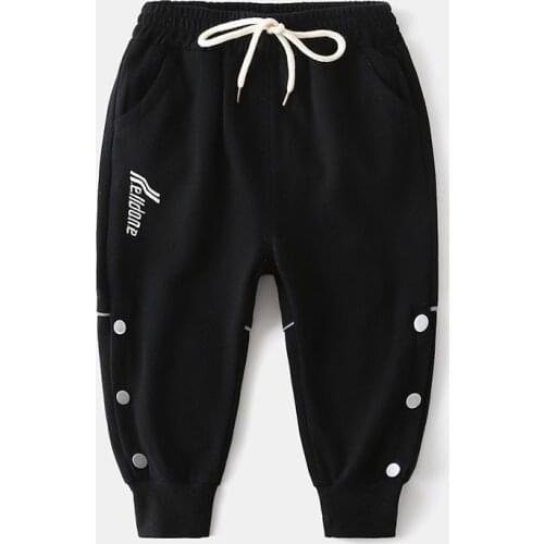 Spring Autumn New Baby Trousers 2-8 Years Toddler Boy Casual Cotton Soft Sports Pants Fashion Button High Quality Pants For Boys