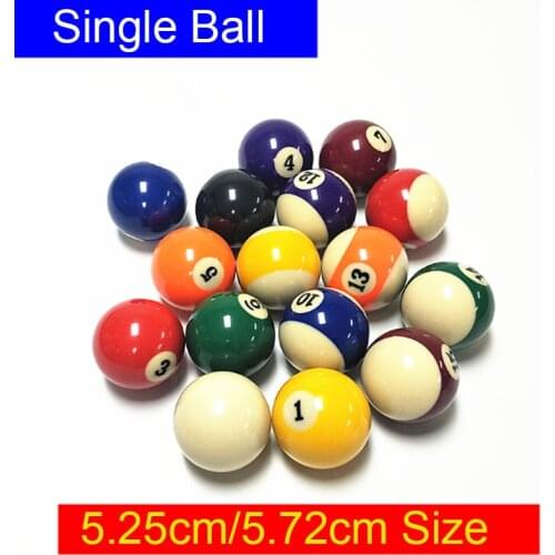 One Piece Single Pool Snooker Cue Ball 5.25cm 5.72cm Size Billiard Cue Accessories