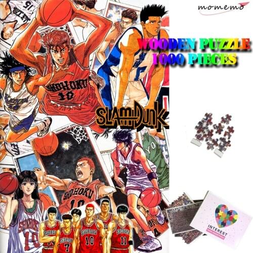 MOMEMO Slamdunk Puzzle 1000 Pieces Wooden Adults Puzzle Toys Anime Customized 1000 Piece Puzzles Interest Children Teens Puzzle