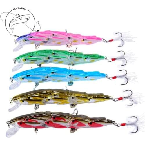 3D Simulation Eyes 5Pcs/set Fishing Lure 11.5cm/15.7g Artificial Hard Bait 6# With Sharp Hook Bionic Bait Stream Swim bait Lake