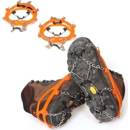 Outdoor Sports Camping Hiking Anti-slip Shoes Gripper Snow Ice Walking Traction Cleats 8-Tooth Winter Snow Chain Shoe Crampons