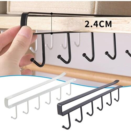 Storage Rack Multi-function Under Cabinet Kitchen Metal Hook Organizer Holder For Kitchen Home