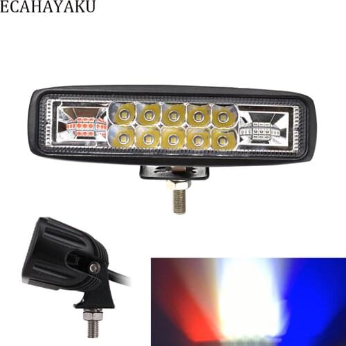 ECAHAYAKU 12v LED Light Slim 6 inch LED Bar Red Blue Flashing Warning Light for Off-road SUV Motorcycle Boat E-bike 4WD Rubicon