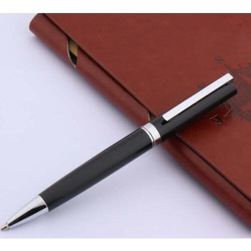 High quality Straight clip black and Silver piece new Ballpoint Pen School Student Office Gifts Stationery