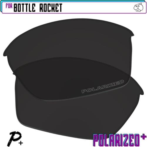 EZReplace Polarized Replacement Lenses for - Oakley Bottle Rocket Sunglasses - Black P Plus