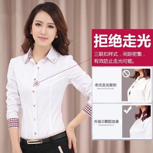 Women Blouse White Shirt Womens Long-Sleeved Large Size Shirt Blusas Ropa De Mujer