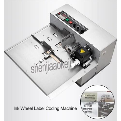 220v/110v 220w 1pc Ink Wheel Label Coding Machine Stainless steel widening Digital Continuous Automatic Coder marking machine