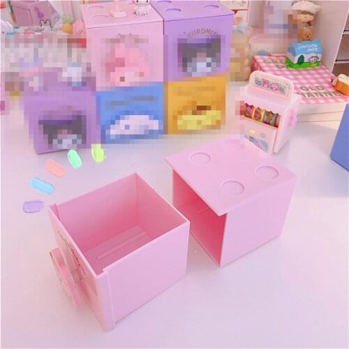 1 Pcs Cartoon Desktop Tape Storage Box Mini Paper Sticker Jewelry Cosmetic Drawer Box Case Organizer Stationery Holder