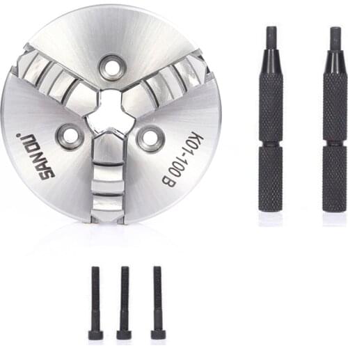 100mm 4" LATHE Chuck 3 Jaw Manual Mini Self-Centering Reversable Chuck K01-100B Sanou for CNC