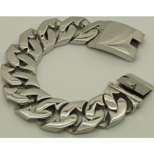 2.48cm cool & heavy men/boys stainless steel chain bracelet men jewelry bracelets bangles & punk