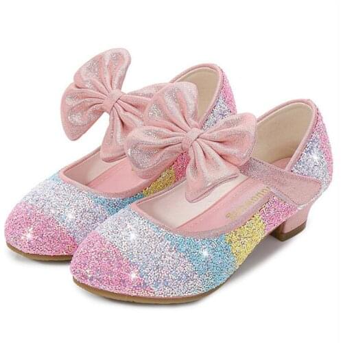 2020 Girls Leather Shoe Princess Sandals enfants Dress Shoes For Girl High Heel Shoes Kids Summer Sandals Children Party Sandal