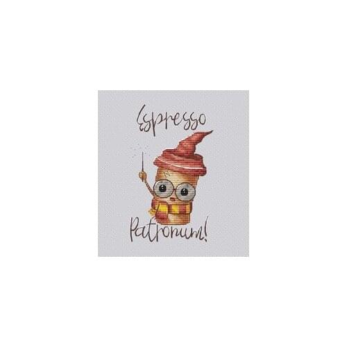 6-Espresso Patronum MM2010120 cross stitch 11CT 18ct 14ct cotton thread embroidery DIY handmade needlework