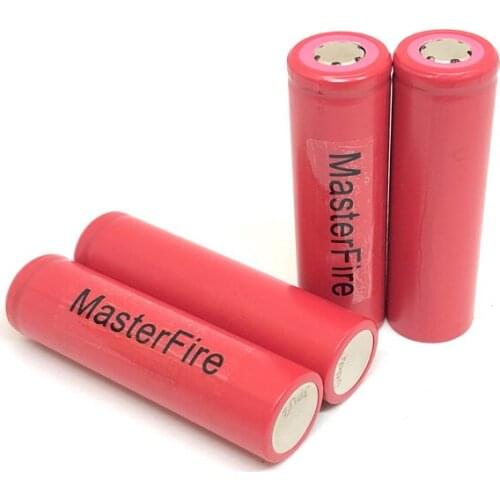 4pcs/lot MasterFire Original Sanyo 18650 2200mah UR18650AA 3.7V Rechargeable Li-ion Battery Lithium Batteries Cell For e-cigs