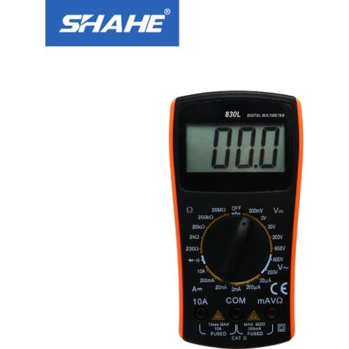 Shahe VC830L Digital Multimeter tester Portable AC/DC Voltage Tester Meter 2000 counts manual range Large Screen