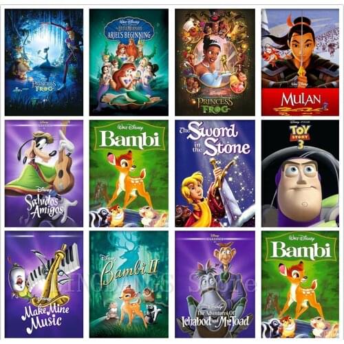 Disney Movie The Sword In The Stone Alice In Wonderland Bambi 5D DIY Diamond Painting Diamond Embroidery Cross Stitch Home Deco