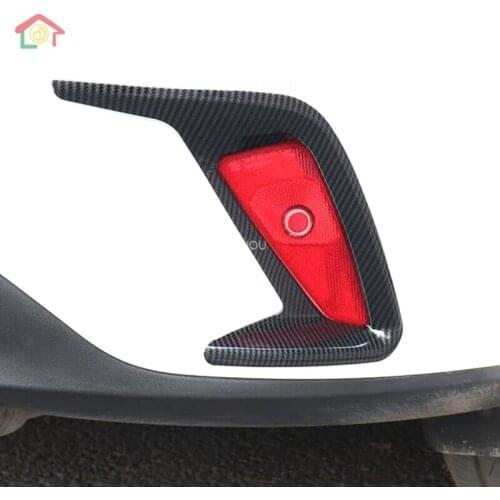 For Ford Focus 2018 2019 2020 Sedan Chrome Carbon Fiber Rear Fog Light Lamp Cover Sticker Decoration Trim Exterior Accessories