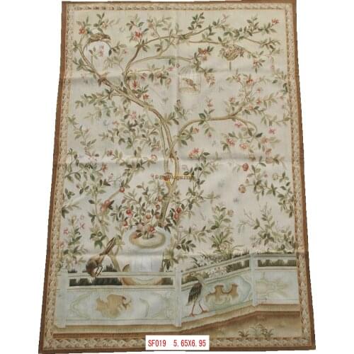 Needle Gobelin Tapestry Bent Tapestry Needle Antique Print French Aubusson Design Wallhanging Tapestry