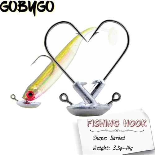 5Pcs/Lot Lead Jig Head Fishing Hook 3.5g/5g/7g/10g/14g Jig Hooks For Soft Fishing Lure Carbon Steel Fishhooks Carp Fishing