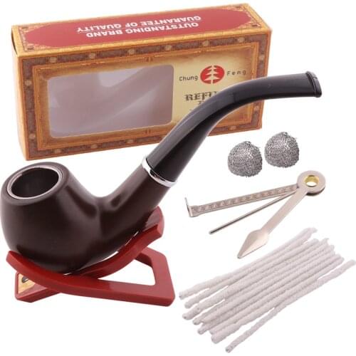 Tobacco Smoking Pipe Set Resin Smoke Pipes Set 3in1 Clean Tools Herb Grinder For Tobacco Pipe Smoking Accessories Erliao