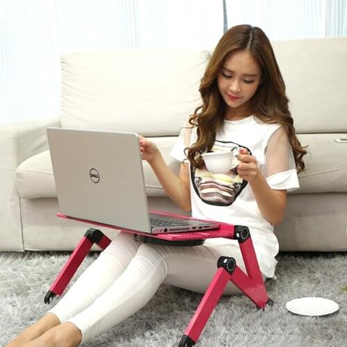 Laptop Desk Aluminum laptop Table,computer sofa desk,Adjustable and foldable portable table for Office Study Leisure