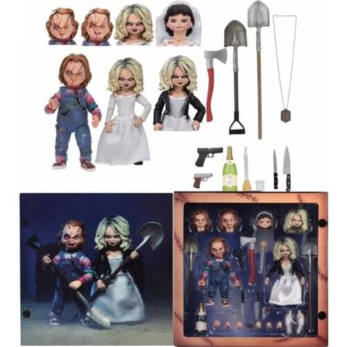 Bride Of Chucky Tiffany Figure Gets Lucky Chucky Toy NECA Horror Halloween Gift Doll
