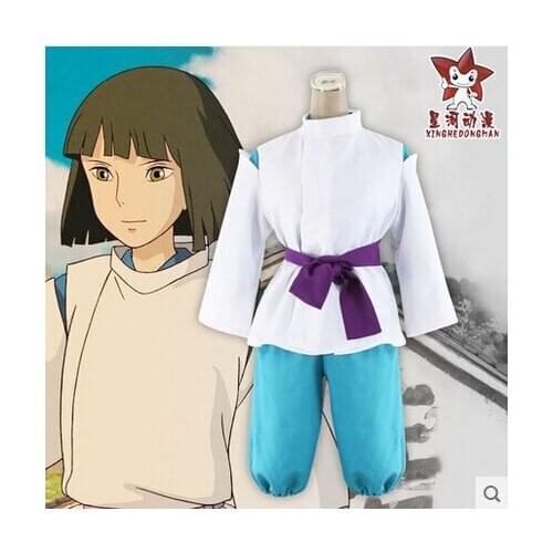 New Popular anime Spirited Away cos Nigihayami Kohakunushi cosplay halloween White Dragon set Everyday clothing fashion Four set