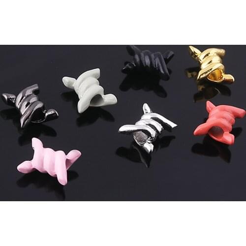 50pcs Multicolor Barbed Wire Brambles Necklace Hip Hop Punk Thorns Charms DIY Jewelry Accessories