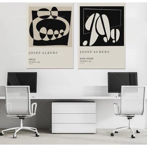 Josef Albers posters, abstract paintings, wall boho prints, museum exhibition art decoration wall canvas posters
