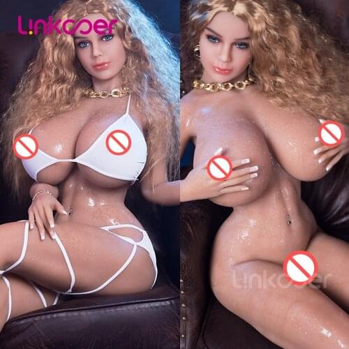 Linkooer 155cm Lifelike Silicone Sex Doll Big Chest Muscle Doll Europe Beauty Blond Male Sexy Toys Adult Love Doll