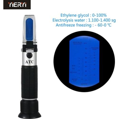 Handheld Glycol Antifreeze Freezing Point Refractometer Concentration Detector Antifreeze Glycol Freezing Point Detector