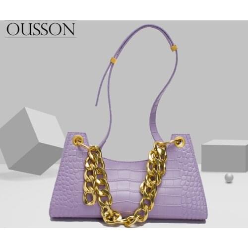 2021 New Handle Bag Women Retro Underarm Bag High Quality Leather Shoulder Bag Exquisite Female Baguette Bag