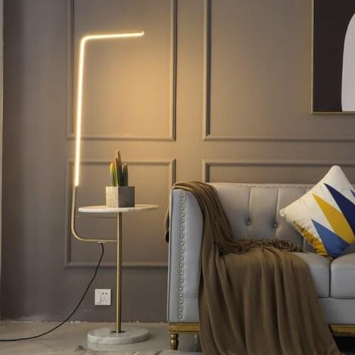 Led simple modern floor lamp personality living room study eye protection lamp vertical bedside bedroom lamp room decoration