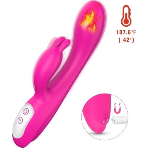 G Spot Rabbit Vibrator With Bunny Ears For Clitoris Stimulation, Waterproof Dildo Vibrator Clit Stimulator With 9 Modes Vibrator