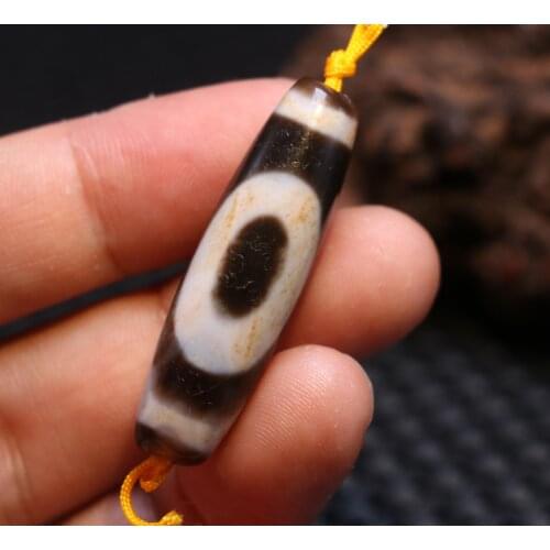 UPD0320C18 Magic Tibetan Old Oily Agate Cinnabar Dots 1 Eye Peak Symbolize dZi Bead Amulet LKbrother Top Quality