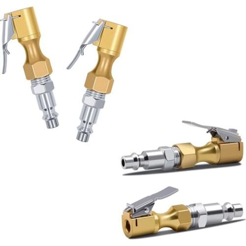 Air Chuck Heavy Duty Tire Chuck with Clip for Inflator -2 Pack