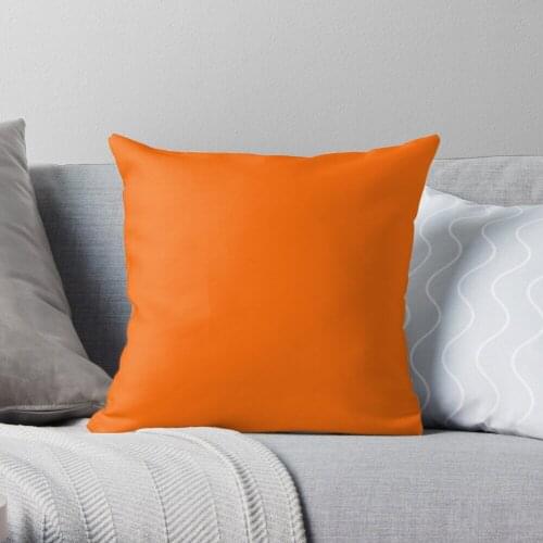 Blaze Orange Throw Pillow Cushion Cover Polyester throw pillows case on sofa home living room car seat decor 45x45cm