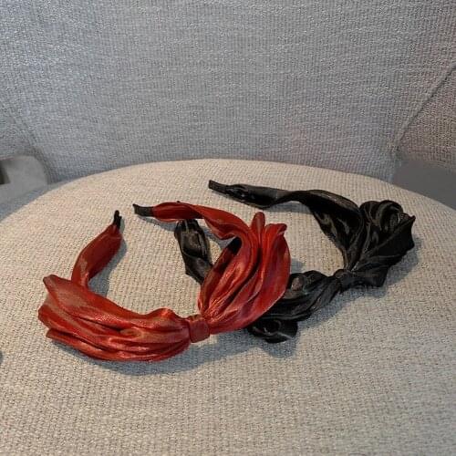 VSnow Temperament Turban Top Knotted Elastic Bowknot Hairband Hair Accessories No Slip Stay Head Band Hair Band for Women